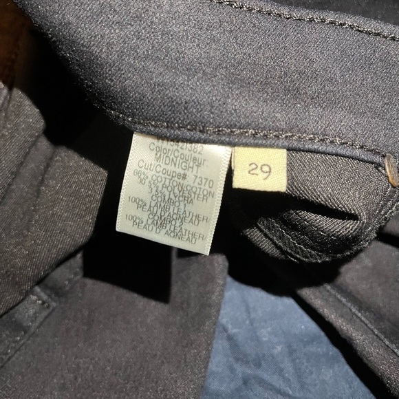 RARE rag & bone Halifax Motocross Lamb Leather Panel Jeans Midnight Wash - Picture 6 of 8